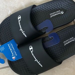 champion black sandals